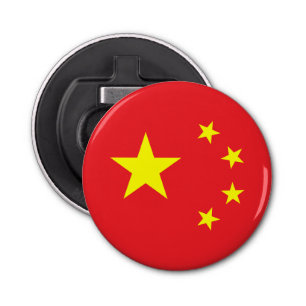Chinese vlag button flesopener