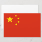 Chinese vlag (China) Briefpapier (Voorkant / Achterkant)