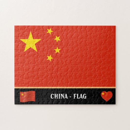 Chinese vlag en China Legpuzzel (Horizontaal)