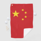 Chinese vlag golfhanddoek (Insitu)