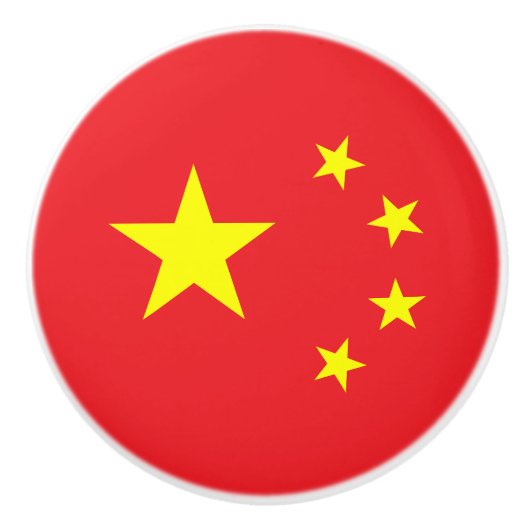 Chinese vlag keramische knop (Voorkant)
