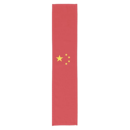 Chinese vlag korte tafelloper (Voorkant)