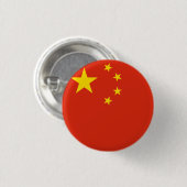 Chinese vlag ronde button 3,2 cm (Voorkant /achterkant)