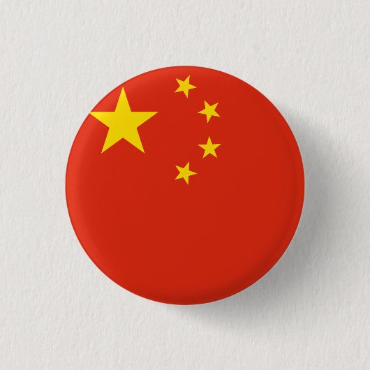 Chinese vlag ronde button 3,2 cm (Voorkant)