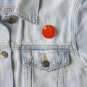 Chinese vlag ronde button 3,2 cm (In situ)