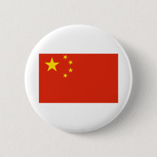 Chinese vlag ronde button 5,7 cm