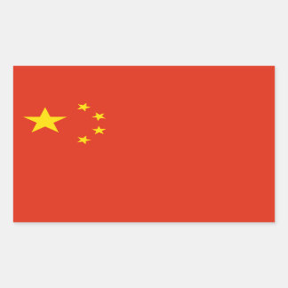 Chinese vlag, vlag van China Rechthoekige Sticker