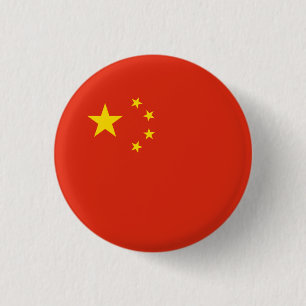 Chinese vlag, vlag van China Ronde Button 3,2 Cm