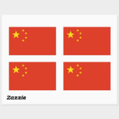 Chinese vlaggen rechthoekige sticker (Vel)