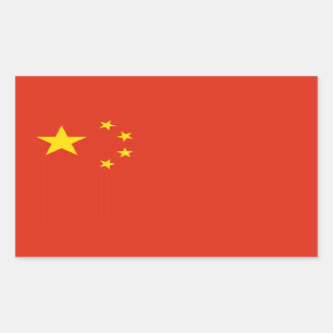 Chinese vlagStickers Rechthoekige Sticker
