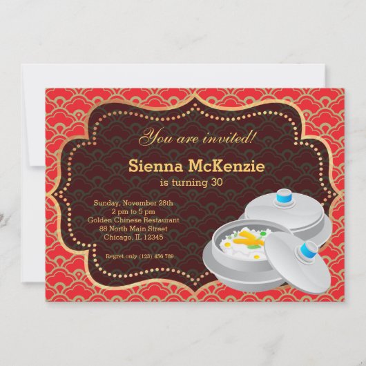 Chinese voedselfeestdag kaart (Voorkant)