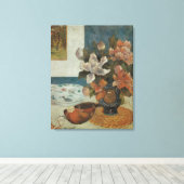 Chinese volken en Mandolin door Paul Gauguin Canvas Afdruk (Insitu (Houten vloer))
