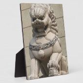 Chinese Vrouw Guardian Lion Foo Dog 石 獅 Fotoplaat (Zijkant)