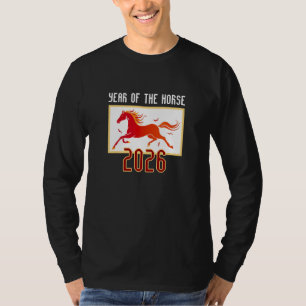 Chinese Vuur Paard Nieuwjaar 2026 T-shirt