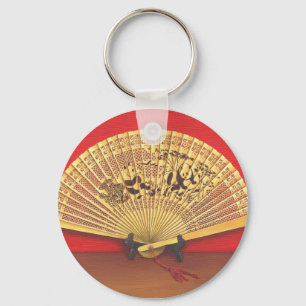 Chinese waaier sleutelhanger