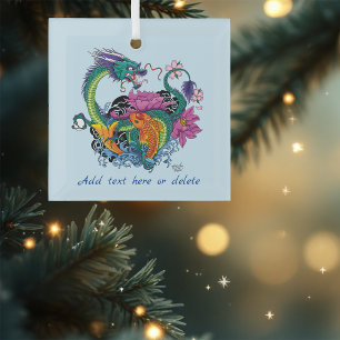 Chinese waterdraak koi vis glas ornament