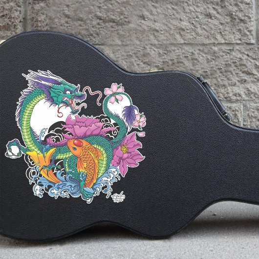 Chinese waterdraak koi vis sticker