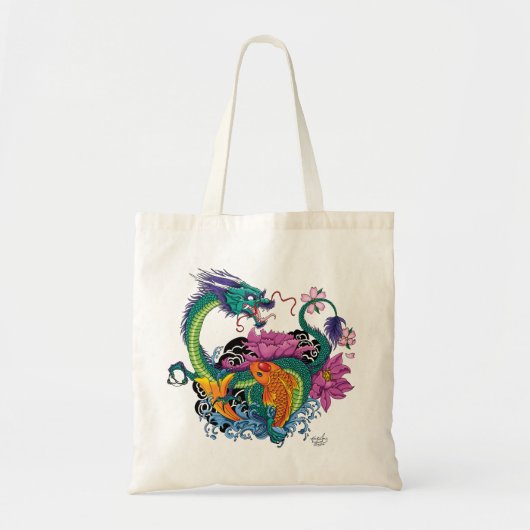 Chinese waterdraak koi vis tote bag (Voorkant)