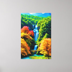 Chinese waterval canvas afdruk