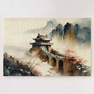 Chinese waterverf De Grote Muur Legpuzzel
