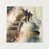 Chinese waterverf De Grote Muur Wandkleed (Voorkant (horizontaal))