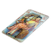  Chinese winkeladvertentie Lute Player Magneet (Linkerzijde)