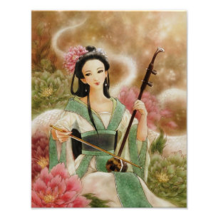 Chinese witte slang Fantasy Art Foto afdrukken Afdruk