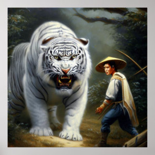 Chinese witte tijger (25) poster
