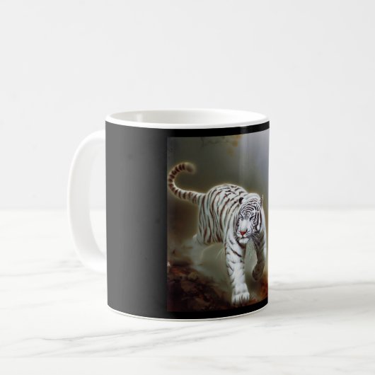 Chinese witte tijger (26) koffiemok (Voorkant links)