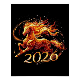 Chinese Year of Horse 2026 Celebrations Perfect Poster