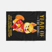 Chinese Year Of The Dog Zodiac Sign Happy Lunar Ne Fleece Deken (Voorkant (Horizontaal))