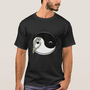 Chinese Yin en Yang Skelet Hand Tai Chi Yoga Na T-shirt