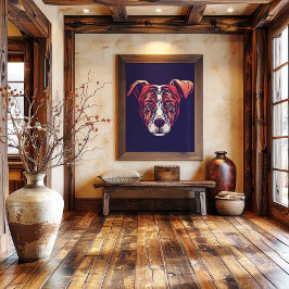 Chinese Zodiac Dog Wall Print | Rustic Farmhouse