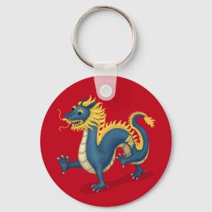 Chinese Zodiac Dragon Astrologie teken Rood Sleutelhanger