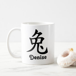 Chinese Zodiac Jaar van het Konijn Naam toevoegen Koffiemok
