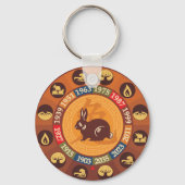 Chinese Zodiac - konijn Sleutelhanger (Voorkant)