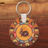 Chinese Zodiac - konijn Sleutelhanger (Voorkant)