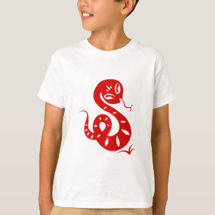 CHINESE ZODIAC PAPERCUT SNAKE ILLUSTRAAT SHIRT