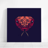 Chinese Zodiac Snake Wall Art Print Rustic Decor