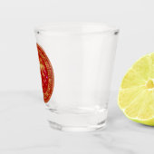 Chinese Zodiac Tiger Red/Gold ID542 Shot Glas (Rechts)