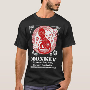 Chinese Zodiak Aap Persoonlijkheid T-shirt