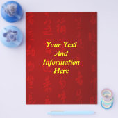 ChineseCalligraphyPoster-Respect-CodeOfContact,... Flyer (Enkel)