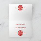 CHINESESE DIERRIEM PAPERCUT AAP ILLUSTRATIE FEESTDAGEN KAART (Binnen)