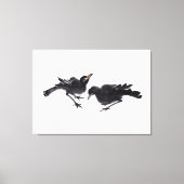 Chinesische Kunst mit Vogelmotiv Canvas Afdruk (Voorkant)