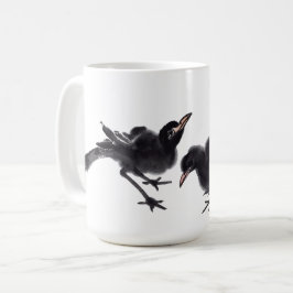 Chinesische Tuschekunst mit Vogelmotiv Koffiemok