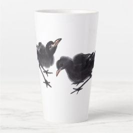 Chinesische Tuschekunst mit Vogelmotiv Latte Mok
