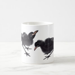 Chinesische Tuschekunst mit Vogelmotiv Magische Mok