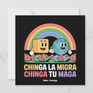 Chinga La Migra Chinga Tu Maga Grappige Regenboog Kaart
