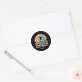 Chinga La Migra Chinga Tu Maga Grappige Regenboog Ronde Sticker (Envelop)