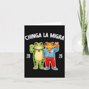 Chinga la migra grappige kikker protest grafisch kaart